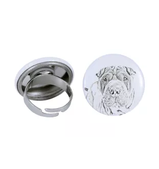 Shar Pei - Damen Schmuck mit dem Bild eines Hundes, handgefertigtes Produkt, Möglichkeit, Ihr eigenes Foto hinzuzufügen, Marke Art-Dog