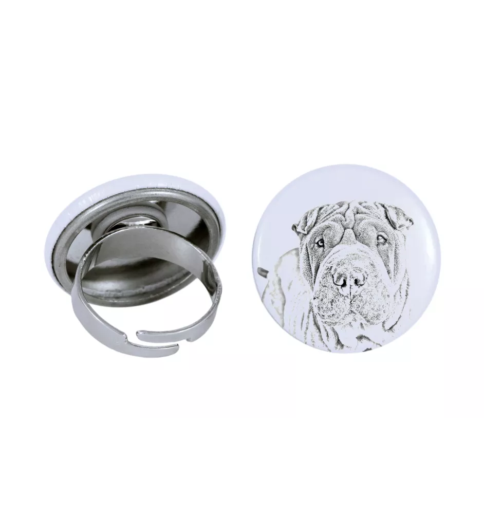 Shar Pei - bijoux pour femmes avec l'image d'un chien, produit fait à la main, possibilité d'ajouter sa propre photo, marque Art-Dog