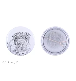 Shar Pei - Anstecknadel mit Ihrem Hund, fügen Sie Ihr eigenes Foto hinzu, Marke Art-Dog