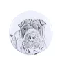 Shar Pei Magnet mit einem Hundepfotenabdruck, außergewöhnlich leicht, starker Magnet, handgefertigtes Produkt der Marke Art-Dog