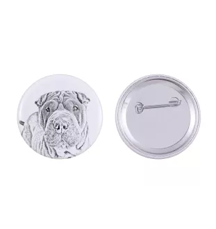 Shar Pei przypinka z psem duża Art-Dog