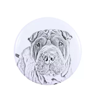 Shar Pei - badge avec votre chien, ajoutez votre propre photo, marque Art-Dog