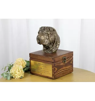 Shar Pei urna na skrzynce brązowa Art-Dog