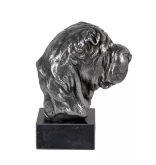 Shar Pei - figurine on marble, covered with silver metal, handmade, brand Art-Dog
