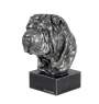 Shar Pei - figurine en marbre, recouverte de métal argenté, fabriquée à la main, marque Art-Dog