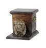 Shar Pei - Eine Urne für die Asche eines Hundes mit einer Statuette, eine elegante Urne für einen Hund, eine außergewöhnliche Urne mit dem Porträt eines Hundes von der Marke Art-Dog.
