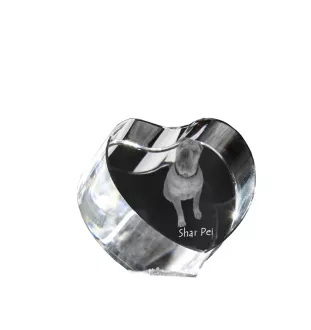 Shar Pei serce kryształowe z psem Art-Dog