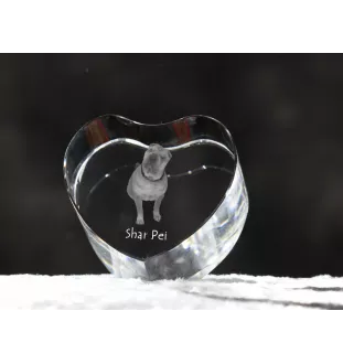 Shar Pei serce kryształowe z psem Art-Dog