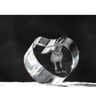 Shar Pei serce kryształowe z psem Art-Dog