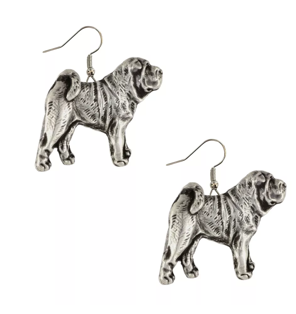 Shar Pei - Hängende Ohrringe mit Hunden, entzückender Schmuck für Hunde-Mama, Geschenk für Mädchen von der Marke Art-Dog
