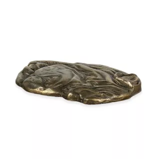 Shar Pei plakietki z zimnego brązu na drewnie Art-Dog