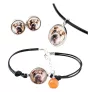 Shar Pei - a set of jewelry in a box, necklace, earrings, bracelet, products from the Art-Dog brand