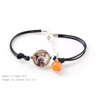 Shar Pei - ensemble de bijoux avec votre photo, accessoire féminin, article fait main, produit fabriqué à la main avec passion pour la création de la marque Art-Dog