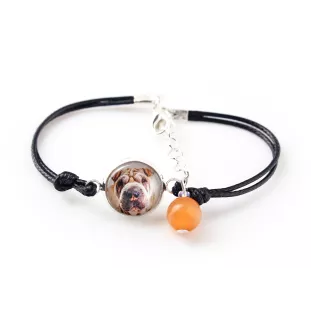 Shar Pei bransoletka i kolczyki ze zdjęciem Art-Dog