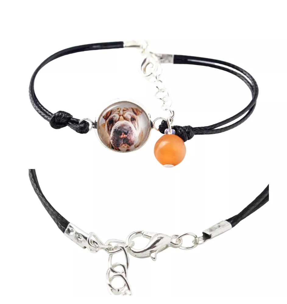 Shar Pei - bracelet in a box with your photo, feminine jewelry, perfect gift from Art-Dog brand