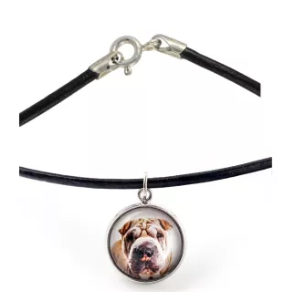 Shar Pei naszyjnik w pudełku ze zdjęciem Art-Dog