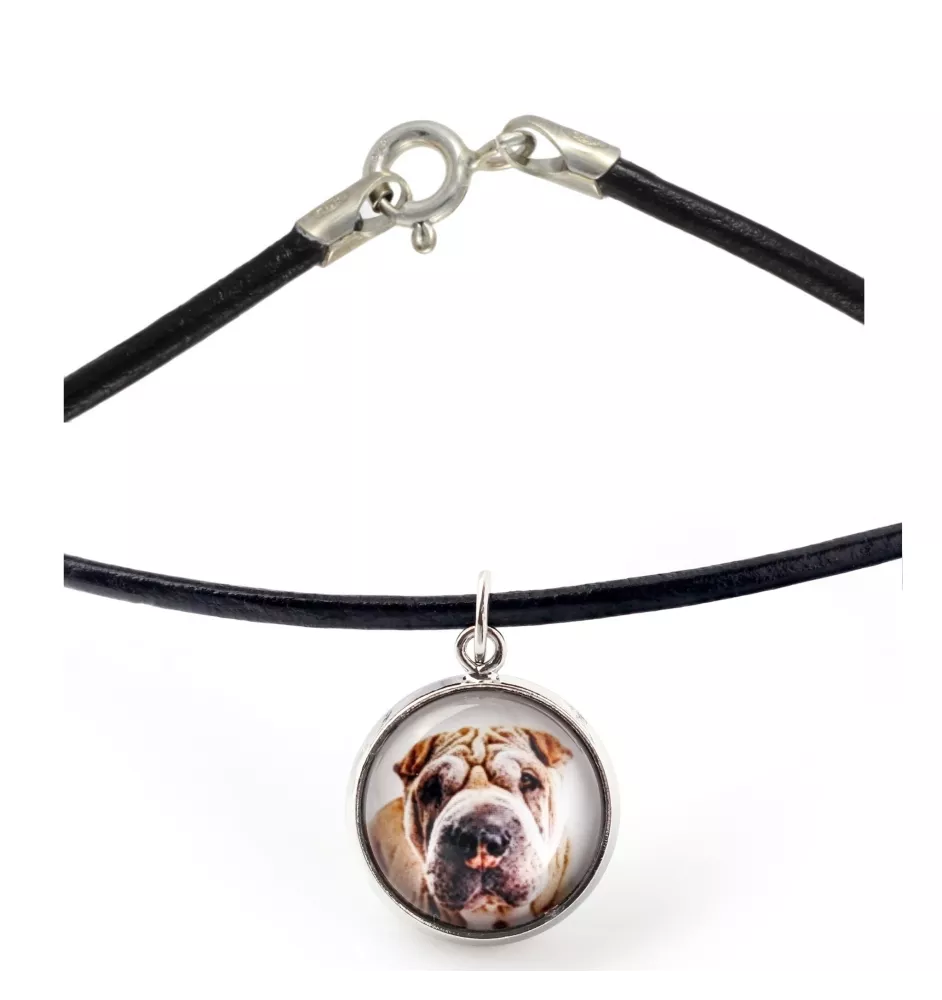 Shar Pei naszyjnik w pudełku ze zdjęciem Art-Dog