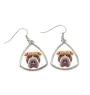 Shar Pei - earrings with a picture and the inscription geometric dog Art-Dog