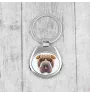 Shar Pei - geometrischer Schlüsselanhänger mit Foto und Aufschrift Art-Dog