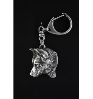 Shiba Inu - Versilberter Schlüsselanhänger mit Hund, Handtaschen-Dekoration, Rucksack-Anhänger der Marke Art-Dog