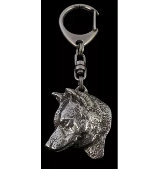 Shiba Inu - Versilberter Schlüsselanhänger mit Hund, Handtaschen-Dekoration, Rucksack-Anhänger der Marke Art-Dog
