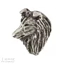 Sheltie  - Broche chien argentée, épingle élégante, décoration de revers de veste par la marque Art-Dog