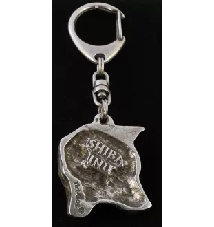 Shiba Inu - Porte-clés argenté avec chien, décoration de sac à main, pendentif de sac à dos par la marque Art-Dog