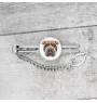 Shar Pei - geometric tie clip with a picture and inscription from Art-Dog