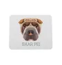 Shar Pei - tapis de souris géométrique avec photo et inscription Art-Dog