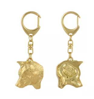 Shiba Inu, Japanese Small Size Dog, Japanese Brushwood Dog - Gilded key ring with dog, handbag decoration, luxury accessory by Art-Dog brand