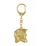 Shiba Inu, Japanese Small Size Dog, Japanese Brushwood Dog - Gilded key ring with dog, handbag decoration, luxury accessory by Art-Dog brand