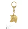Shiba Inu, Japanese Small Size Dog, Japanese Brushwood Dog - Gilded key ring with dog, handbag decoration, luxury accessory by Art-Dog brand