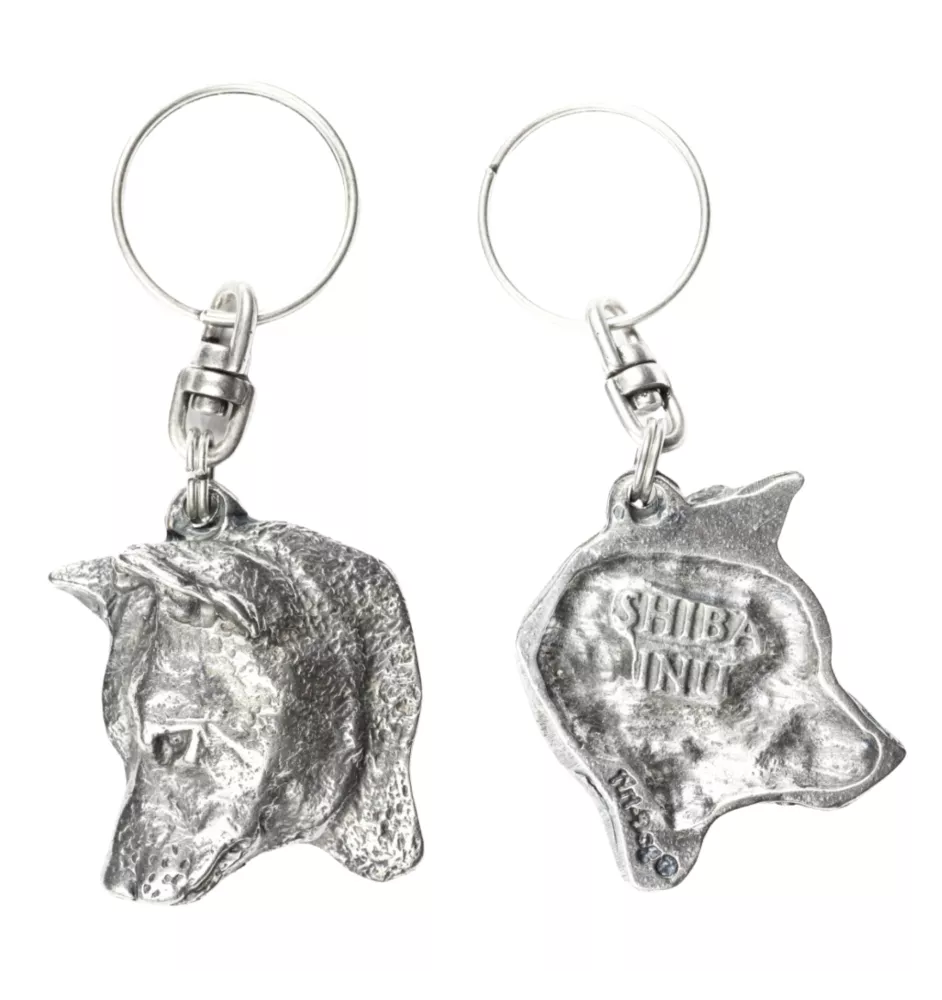 Shiba Inu - Pendentif argenté avec un chien dans une boîte décorative, décoration de sac à main, pendentif de sac à dos par la marque Art-Dog