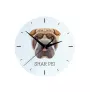 Shar Pei - horloge murale géométrique avec photo et logo de la marque Art-Dog