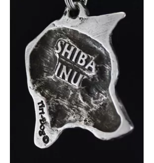 Shiba Inu - Halskette mit Hund, versilberter Anhänger für Hundefans, einzigartiger Schmuck der Marke Art-Dog