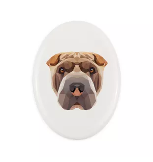 Shar Pei płytka geometryczna Art-Dog