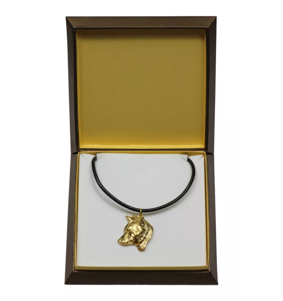 Shiba Inu, Japanese Small Size Dog, Japanese Brushwood Dog - Dog necklace in gift box, gold-plated pendant for dog fan, striking jewellery by Art-Dog