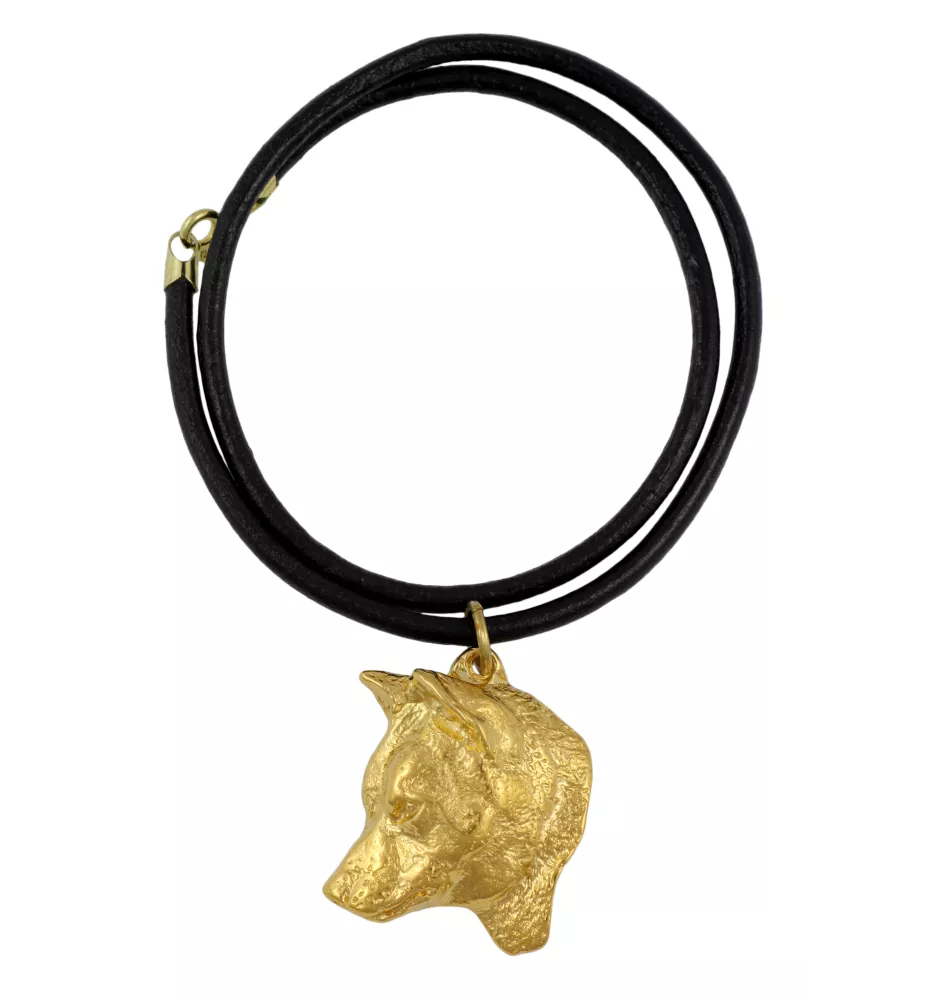 Shiba Inu - Collier pour chien, pendentif plaqué or pour fan de chien, bijoux uniques de la marque Art-Dog