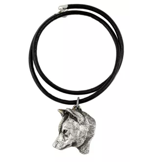 Shiba Inu - Collier de chien dans une boîte cadeau, médaillon argenté pour fan de chien, pendentif remarquable de la marque Art-Dog