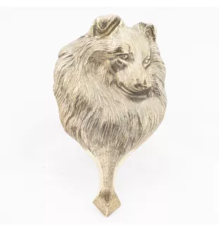 Sheltie - heurtoir de porte en forme de tête de chien, heurtoir en laiton, décoration rétro de porte de la marque Art-Dog