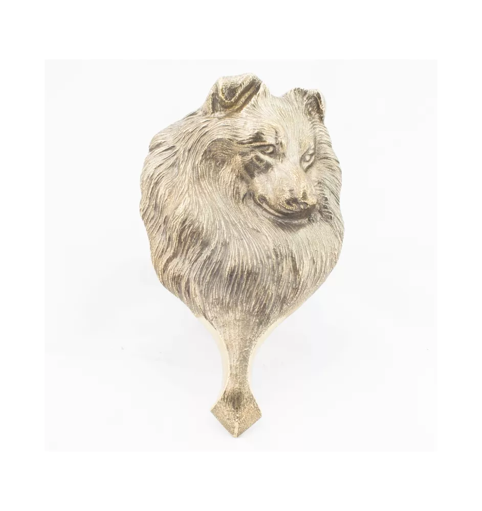 Sheltie - Türklopfer in Form eines Hundekopfes, Messing-Türklopfer, Retro-Dekoration an der Tür der Marke Art-Dog