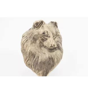 Sheltie - heurtoir de porte en forme de tête de chien, heurtoir en laiton, décoration rétro de porte de la marque Art-Dog