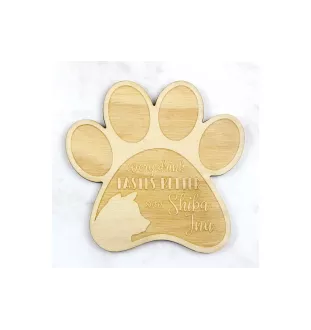 Shiba Inu, Japanese Small Size Dog, Japanese Brushwood Dog - Mug coaster, engraved coaster with dog, gift for dog lover by Art-Dog brand