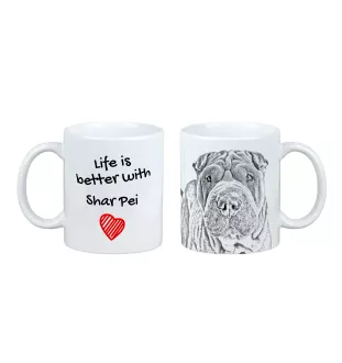 Shar Pei - cup with a dog, cup with a photo, personalized gift from the Art-Dog brand