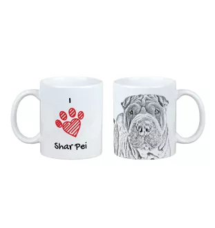 Shar Pei - tasse avec chien, une tasse adorable avec une illustration, un cadeau avec votre photo de la marque Art-Dog