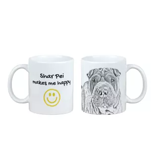 Shar Pei - cup with a dog, cheerful cup for a dog lover, personalized gift from the Art-Dog brand