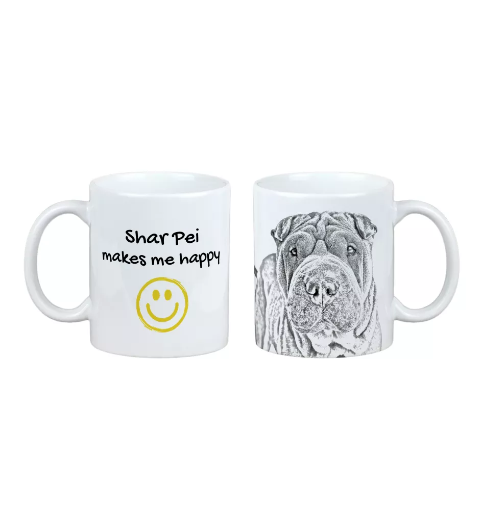 Shar Pei - Tasse mit Hund, fröhliche Tasse für Hundeliebhaber, personalisiertes Geschenk der Marke Art-Dog