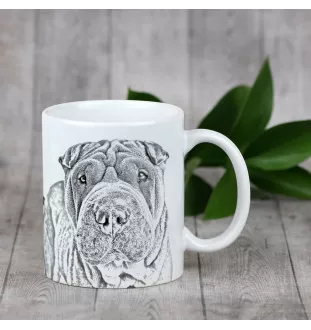Shar Pei - Tasse mit Hund, fröhliche Tasse für Hundeliebhaber, personalisiertes Geschenk der Marke Art-Dog