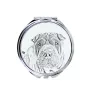 Shar Pei - Pocket mirror with a dog, personalized mirror for a purse, compact mirror with Art-Dog brand print.