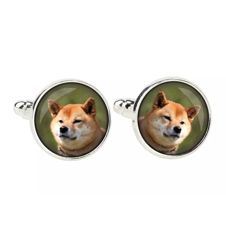 Shiba Inu - boutons de manchette, décoration de chemise, pendentif de chemise de la marque Art-Dog